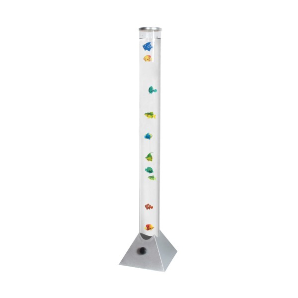 Lampa podłogowa tuba wodna z rybkami 90cm AQUA srebrna LED RGB 89244 Zuma Line