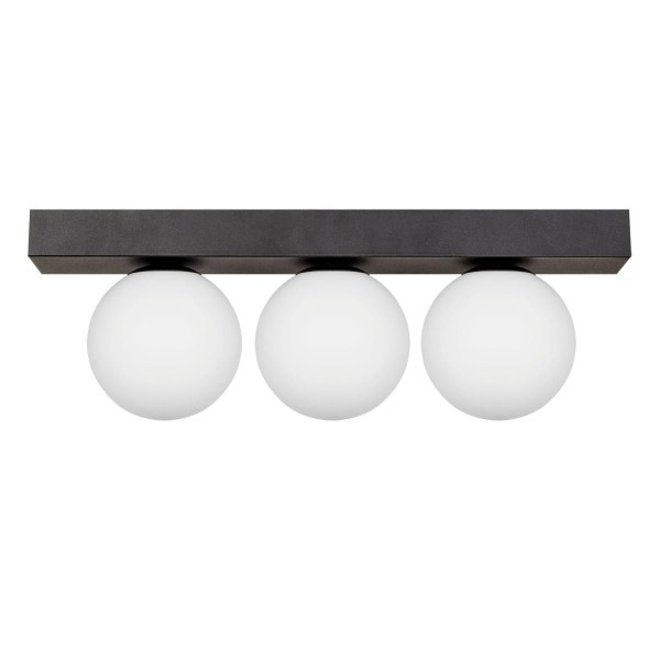 Lampa sufitowa podłużna czarna listwa z kloszami SPHERE 1204  Zuma Line