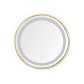 Łazienkowe lustro okrągłe złota ramka z podświetleniem LED 24W D251801 Zuma Line
