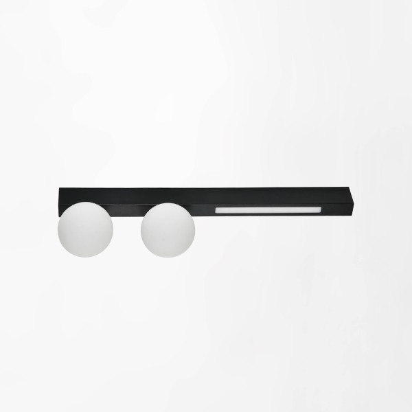 Podłużna lampa sufitowa LUND zintegrowany LED + dwa szklane klosze na G9 W231102-2 Zuma Line