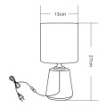 Klasyczna lampa stołowa z czarnym abażurem do sypialni HS8605-BL Zuma Line