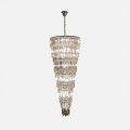 Żyrandol ozdobny kaskadowy szklany klosz LUXE Chrom E14 19002/40-CHR Zuma Line
