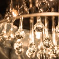 Lampa podłogowa CRYSTAL elegancki szklany klosz do salonu F0076-04A Zuma Line