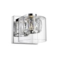 Kinkiet srebrny LED 3000K szklany klosz GEM W0389-01A-B5AC Zuma Line