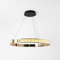 Lampa wisząca z kryształową obręczą w kolorze złota MURIEL MD4996-1-3GBD Zuma Line