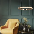 Lampa wisząca z kryształową obręczą w kolorze złota MURIEL MD4996-1-3GBD Zuma Line