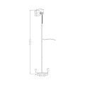 Lampa podłogowa BOSCA czarna elastyczne ramię klosz w stylu retro do salonu F4102-BK Zuma Line