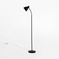 Lampa podłogowa BOSCA czarna elastyczne ramię klosz w stylu retro do salonu F4102-BK Zuma Line