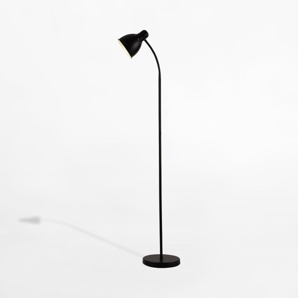 Lampa podłogowa BOSCA czarna elastyczne ramię klosz w stylu retro do salonu F4102-BK Zuma Line