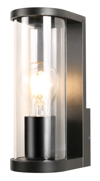 Nowoczesny kinkiet elewacyjny do wejścia do domu czarny TWILIGHT SJ15111 Zuma Line