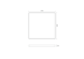 Kwadratowy plafon ze zmienną barwą CCT LED 50W czarna ramka COLIS MS748400S-3-BK Zuma Line