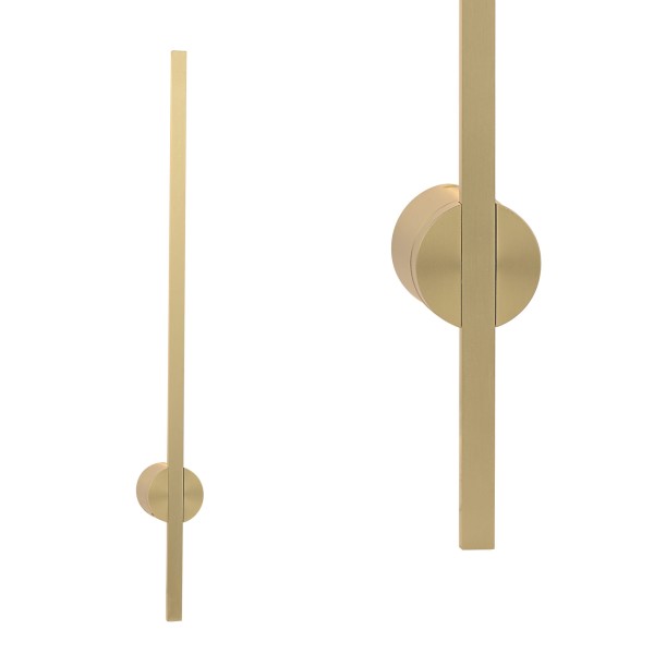 Złoty kinkiet podłużny 60cm do nowoczesnych wnętrz TROY W90477-60GD Zuma Line