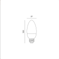 Żarówka LED SW 4,5W E27 barwa CIEPŁOBIAŁA KASWE2745WCB Kobi