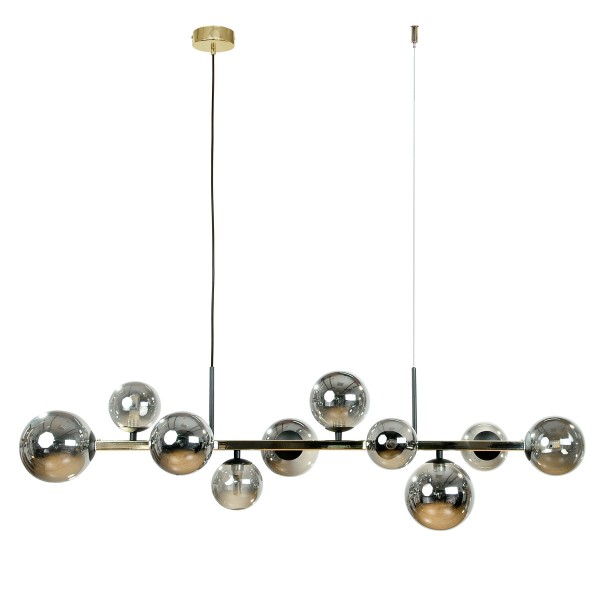 Elegancka lampa wisząca SERENITY czarno złota, szklane klosze kulki nad stół 1213 Zuma Line