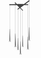 Lampa wisząca BOSTON nowoczesna, czarne zwisy LED 3000K 3850lm P0603-07C-P7B1 Zuma Line