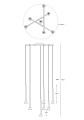Lampa wisząca BOSTON nowoczesna, czarne zwisy LED 3000K 3850lm P0603-07C-P7B1 Zuma Line