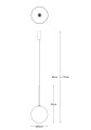Lampa wisząca MILAN złota, szklany transparentny klosz Ø20cm nad stół P0606-01B-2GAC Zuma Line