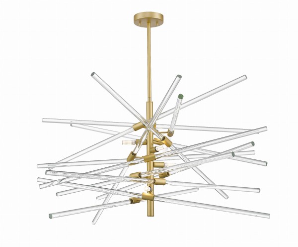 Elegancka lampa REYKJAVIK wisząca złota 6xG9 do luksusowego salonu P0599-06A-V7AC Zuma Line