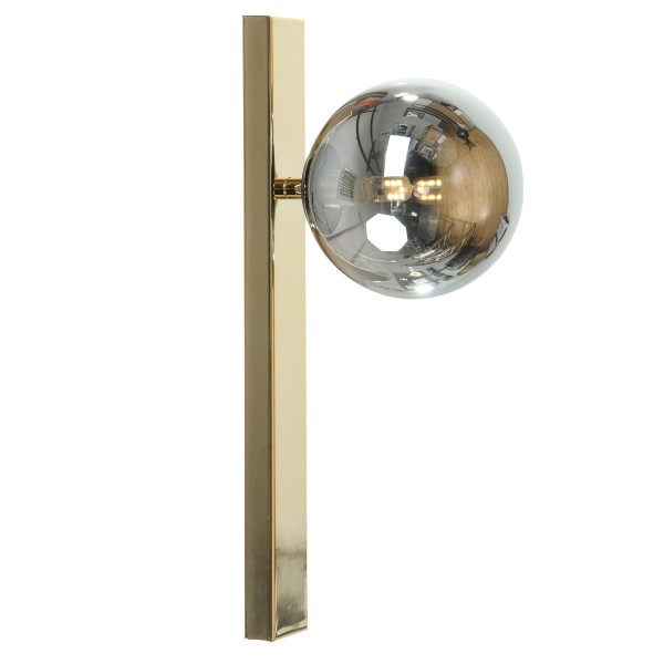 Złoty kinkiet SERENITY szklany klosz kula do salonu 1217 Zuma Line