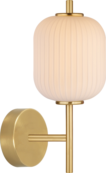 Klasyczny kinkiet AKARI złoty, szklany dekoracyjny klosz, LED 596lm do przedpokoju WL31288/6.5W Zuma Line