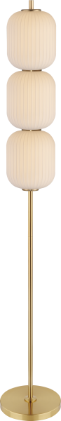 Lampa stojąca podłogowa AKARI złota, trzy szklane klosze LED 156cm do salonu LD31291/20W Zuma Line