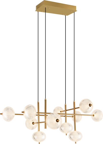 Dekoracyjna lampa wisząca GALATEA złota z 11 kloszami, LED 63W 5665lm do salonu DU31350/63W Zuma Line