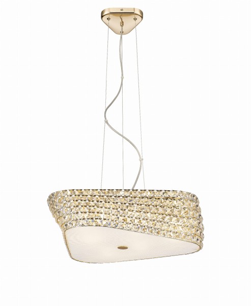 Lampa wisząca kryształowy żyrandol BABYLON złoty do salonu 6xG9 P0286-06M-F7AC Zuma Line
