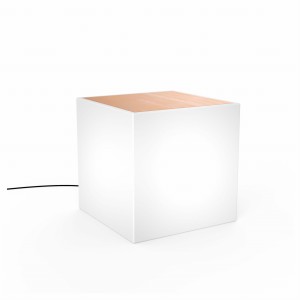 3172 BORA CABLE JUTE WOOD STOLIK Z PODŚWIETLENIEM BIAŁY New Garden