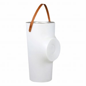 3261 WOODY SOLAR POJEMNIK Z PODŚWIETLENIEM BIAŁY New Garden