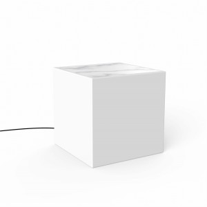 3174 BORA CABLE JUTE MARBLE STOLIK Z PODŚWIETLENIEM BIAŁY New Garden