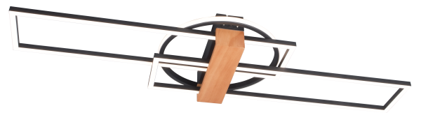 C230624203B DUATRO LAMPA SUFITOWA CZARNA+DREWNO/BLACK+WOOD Zuma Line