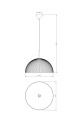 P250365201A ISLUNA LAMPA WISZĄCA BEŻOWA+CZARNA/BEIGE+BLACK Zuma Line