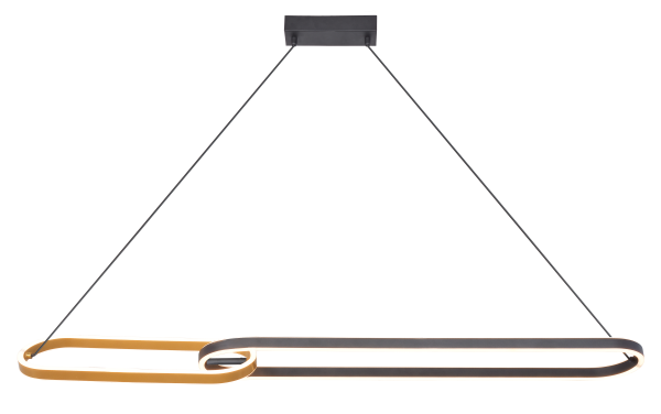 P241145502A RAVON LAMPA WISZĄCA ZŁOTA+CZARNA/GOLD+BLACK Zuma Line