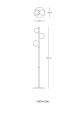 F0574-03N-V6AA FORES LAMPA PODŁOGOWA ZŁOTY MAT/MATT GOLD Zuma Line
