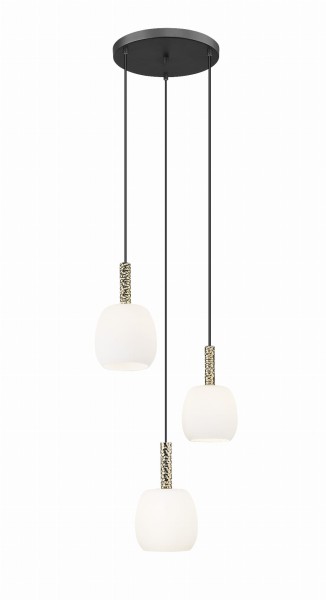 P0076-03A-P7AA CALVO LAMPA WISZĄCA CZARNY MAT+ZŁOTA/MATT BLACK+GOLD Zuma Line