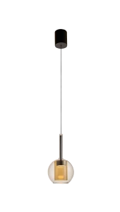 251001-AM TAGNA LAMPA WISZĄCA CZARNA/BLACK AMBER Zuma Line