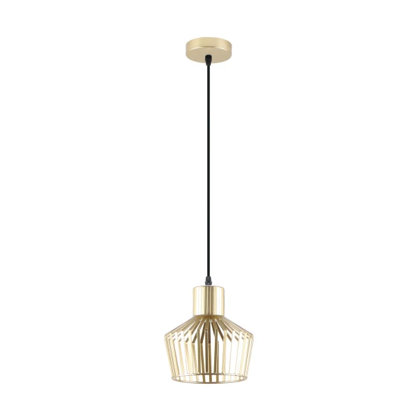 Lampa wisząca druciany ozdobny klosz DOLIA Złota A8079-GLD Zuma Line