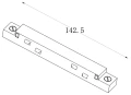 10085 ŁĄCZNIK PROSTY DO SZYN MAGNETYCZNYCH 48V CZARNY Zuma Line