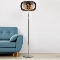 Lampa podłogowa CRYSTAL elegancki szklany klosz do salonu F0076-04A Zuma Line