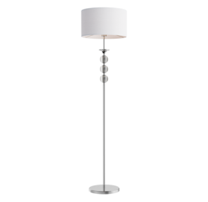 Stylowa lampa stojąca do salonu REA biały klosz na E27 RLL93163-1W Zuma Line
