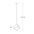 Lampa wisząca dekoracyjna szklany klosz chrom ROCK P0488-01A-F4AC Zuma Line