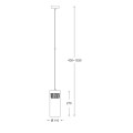 Lampa wisząca szklany klosz tuba do salonu GEM P0389-01D-F7AC Zuma Line