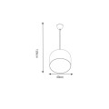 Lampa wisząca klasyczna z abażurem do jadalni na E27 SURIN P18143B Zuma Line