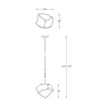 Lampa wisząca dekoracyjny szklany klosz na E27 ROCK P0488-01M-SEAC Zuma Line