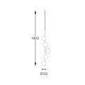 Lampa wisząca pionowa z dekoracyjnymi szklanymi kloszami ALI 5648 Zuma Line