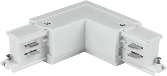 Łącznik kątowy biały do szyn 3-fazowych 8000 Zuma Line