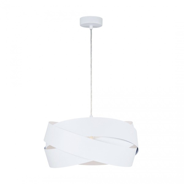 Lampa wisząca nowoczesny żyrandol do sypialni TORNADO 40 cm biały 1113 Zuma Line