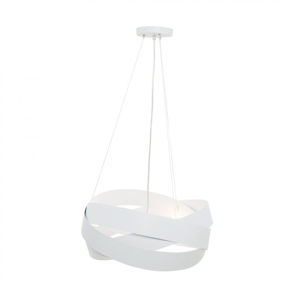 Lampa wisząca TORNADO 50 cm biała podwieszana do salonu E27 1117 Zuma Line