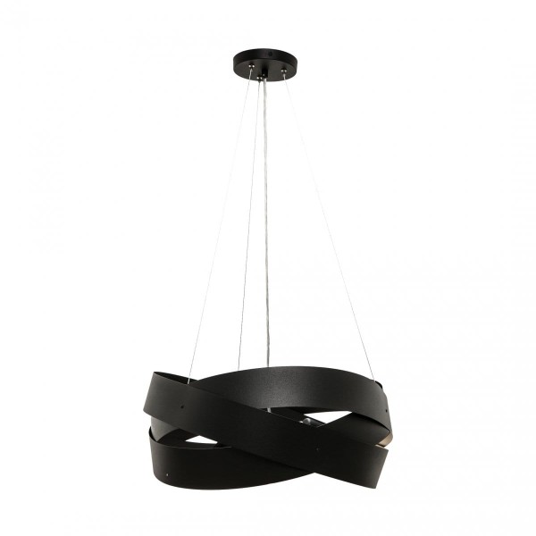 Lampa wisząca regulowana nowoczesny czarny klosz TORNADO 50 cm 1118 Zuma Line