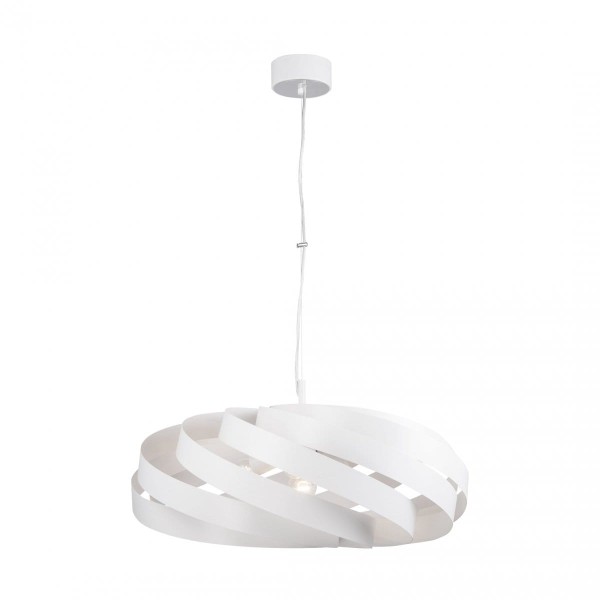 Lampa wisząca z nowoczesnym abażurem na E27 VENTO 60 cm biała/white 1134 Zuma Line